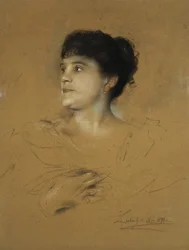 Porträt von Marcella Sembrich, 1891